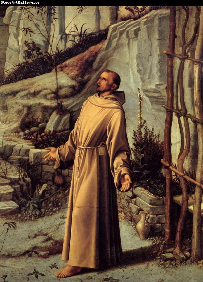 BELLINI, Giovanni Details of St.Francis in the desert